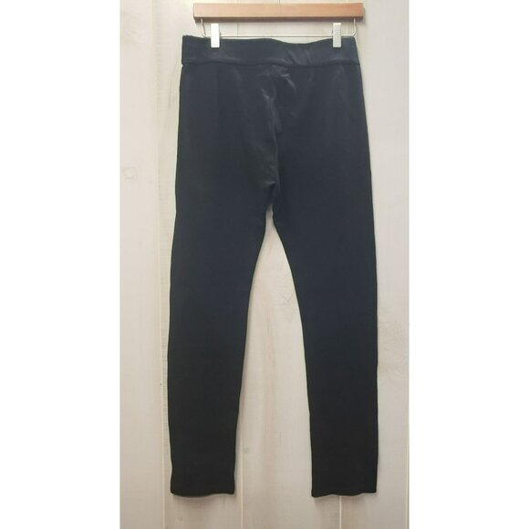 Chico's black pants, raised front seams, Sz 1 Med, Slim, High Waist, Pull On - Picture 4 of 7